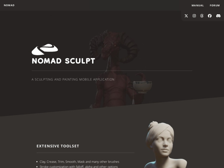 Screenshot of Nomad Sculpt