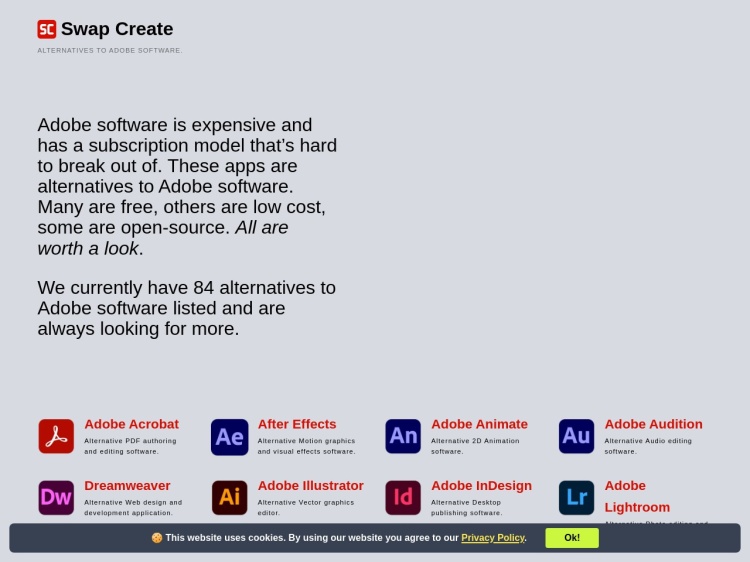 Screenshot of Swap Create