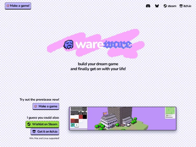 Screenshot of Wareware