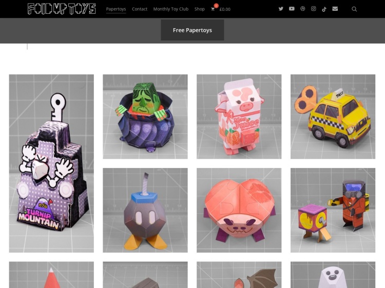 Screenshot of Fold Up Toys
