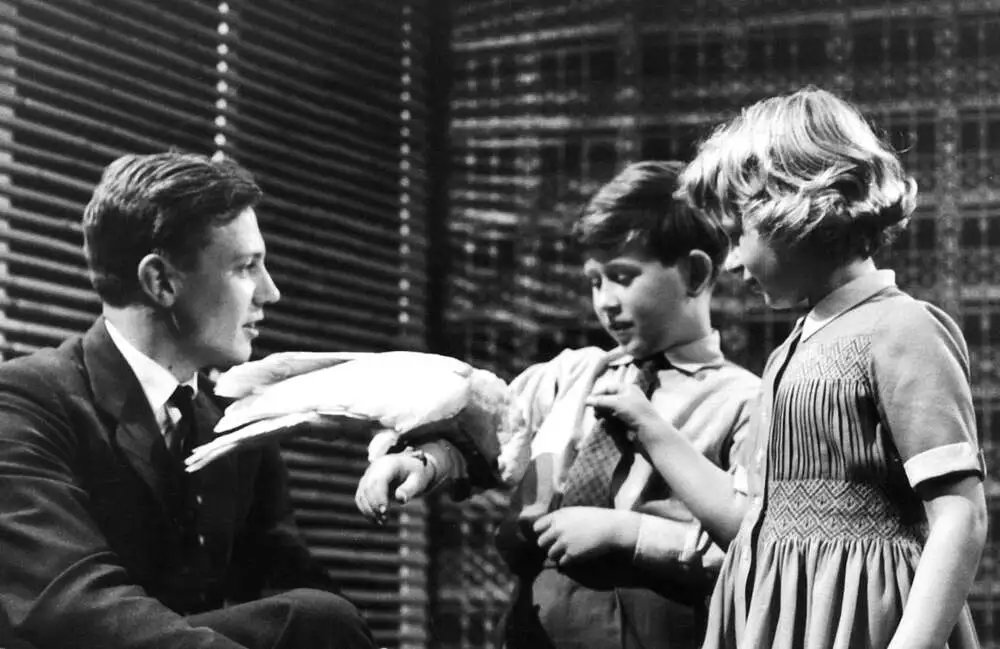 David Attenborough with Prince Charles and Princess Anne