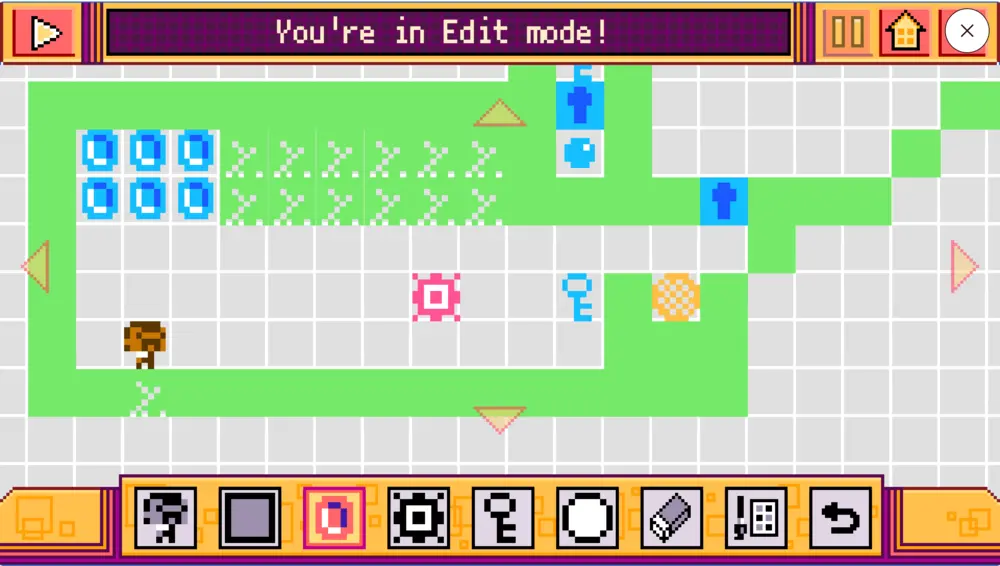 The Game Editor in action.