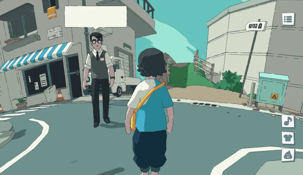 Messenger - a 3D Browser Game. That man is about to say something...