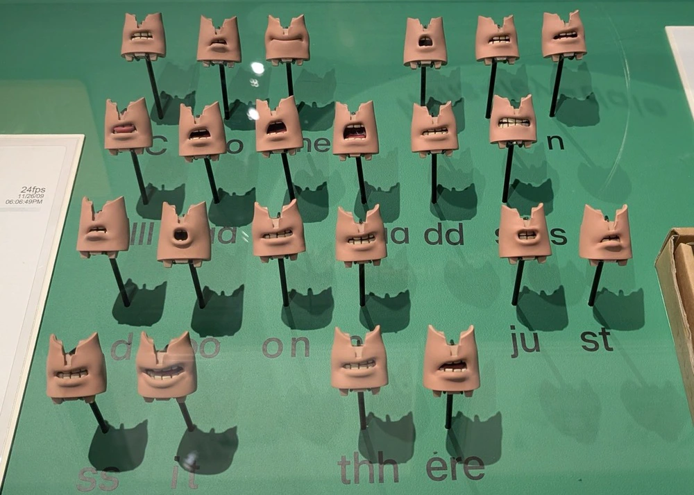 Different face shapes for making a character talk