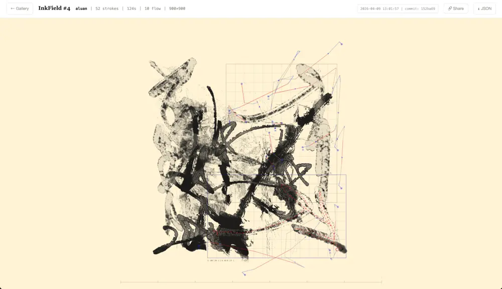 A screenshot of an abstract sketch being painted