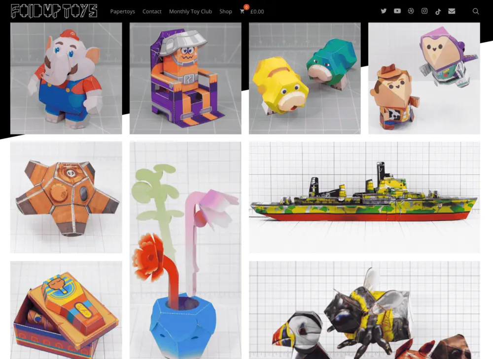 Fold Up Toys Homepage