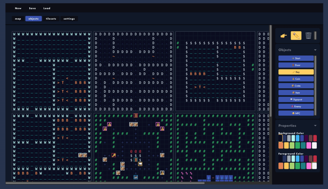 A screenshot of the Beep8 map editor.