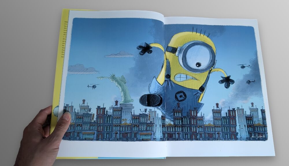 The Art of Eric Guillon - front cover depicting a giant Minion charging across a city.