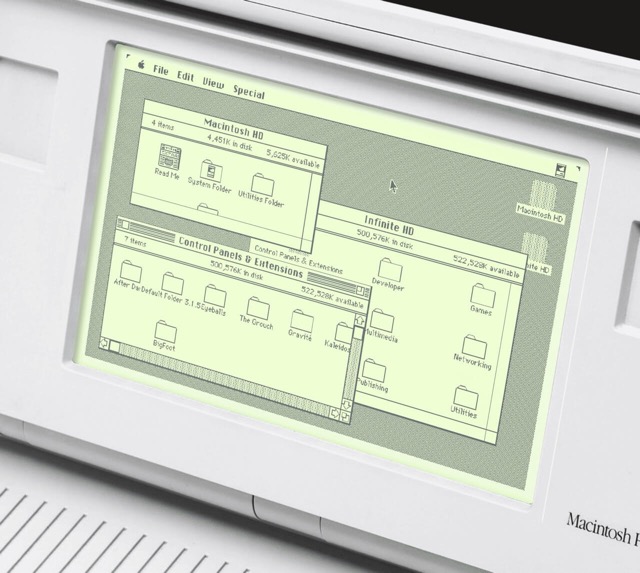 Macinstosh Portable running System 6.0.7