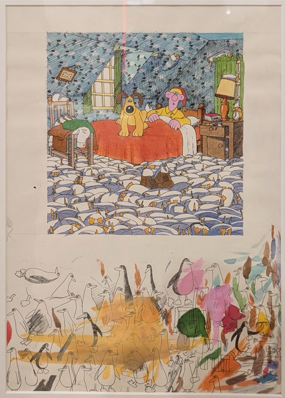 Early concept sketches for Wallace and Gromit