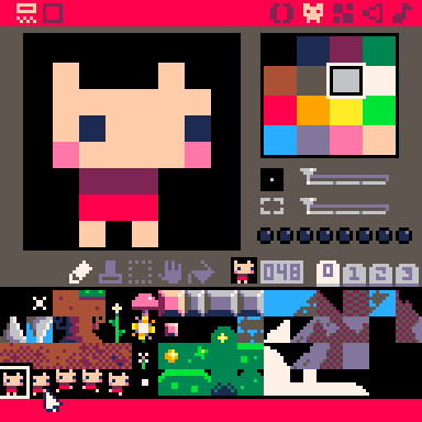 The Pico-8 editor in action.